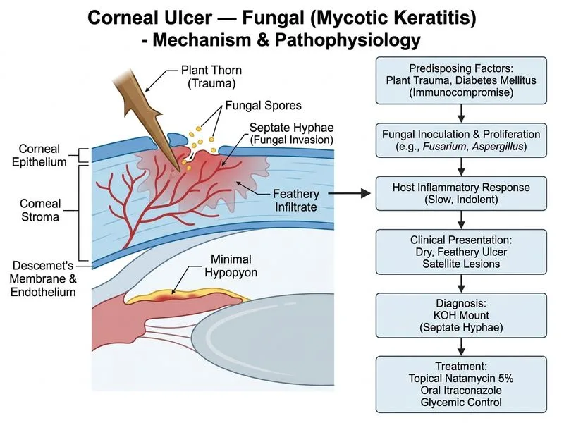 Corneal Ulcer — Bacterial and Fungal diagram