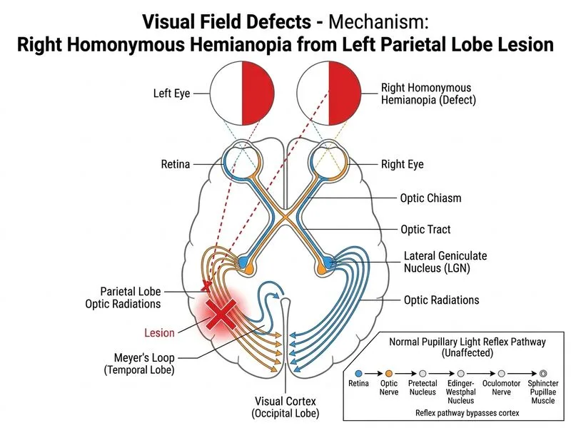 Visual Field Defects diagram