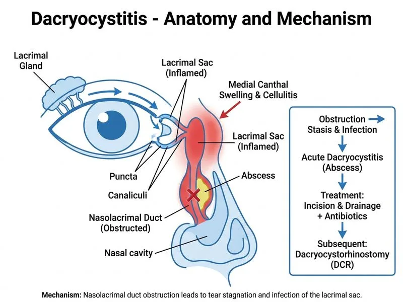 Dacryocystitis diagram