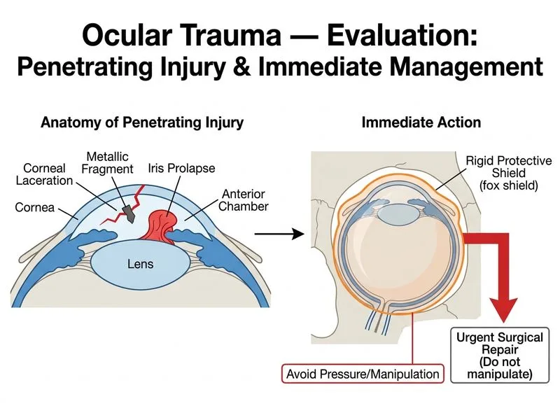 Ocular Trauma — Evaluation diagram