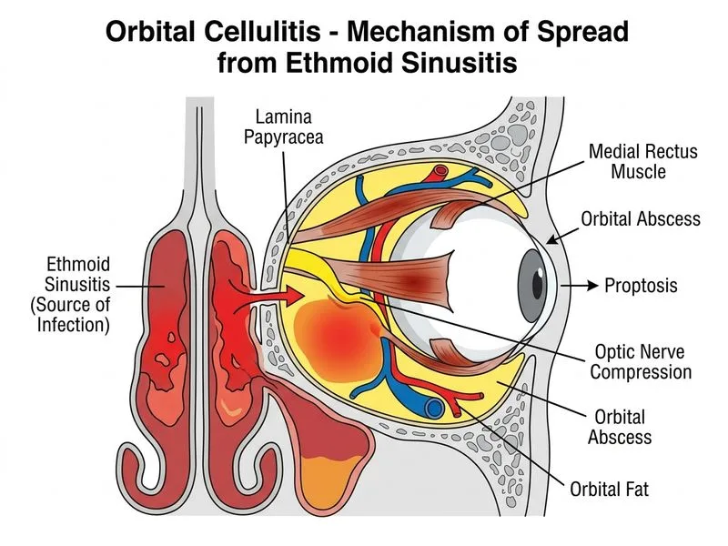 Orbital Cellulitis diagram