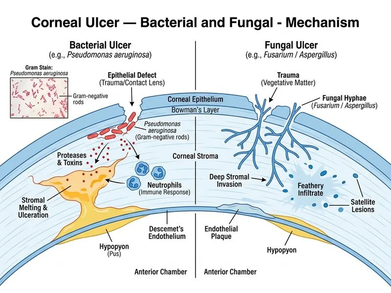 Corneal Ulcer — Bacterial and Fungal diagram