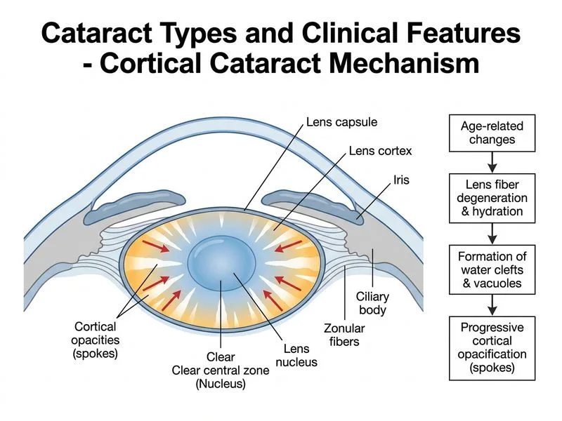 Cataract Types and Clinical Features diagram
