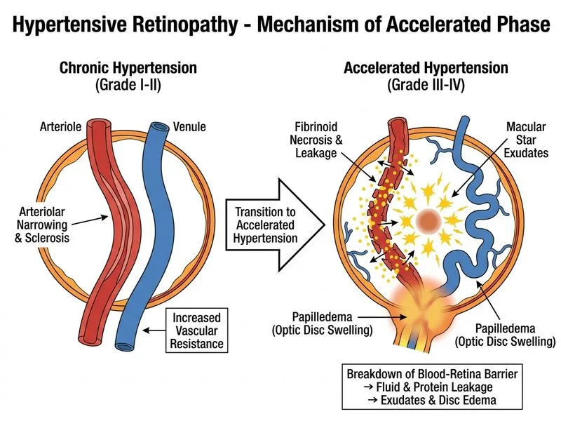 Hypertensive Retinopathy diagram