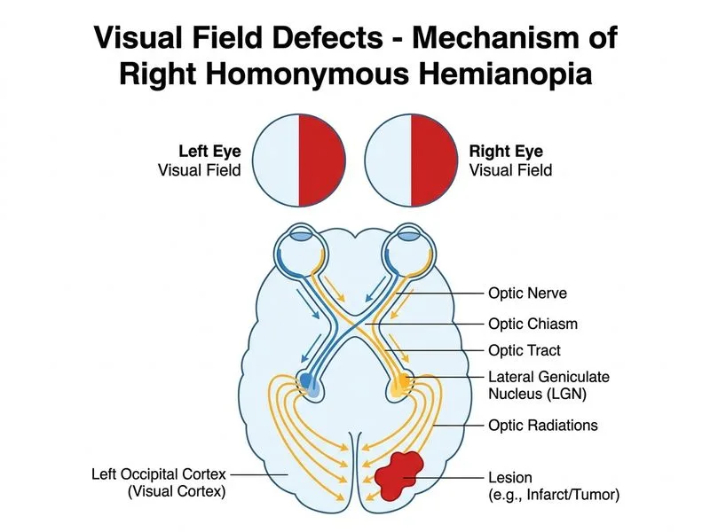 Visual Field Defects diagram