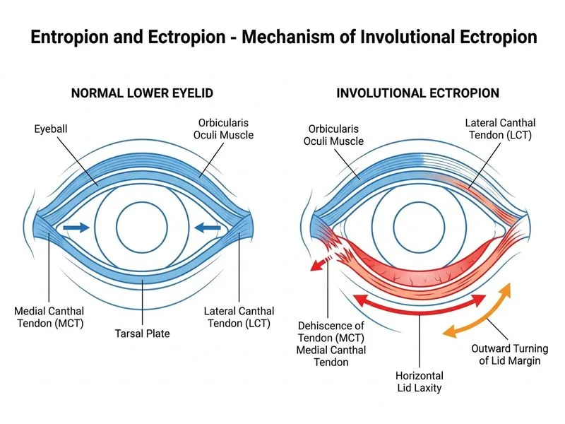 Entropion and Ectropion diagram