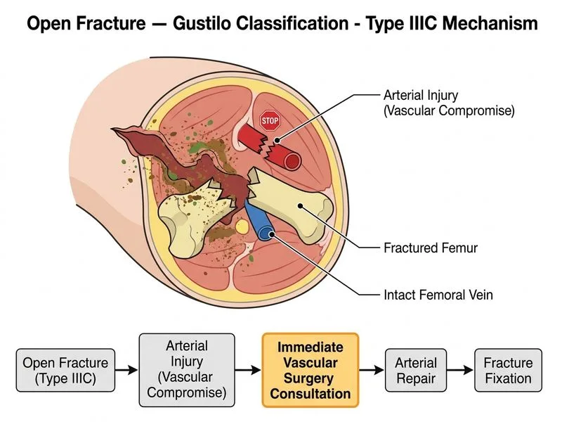Open Fracture — Gustilo Classification diagram
