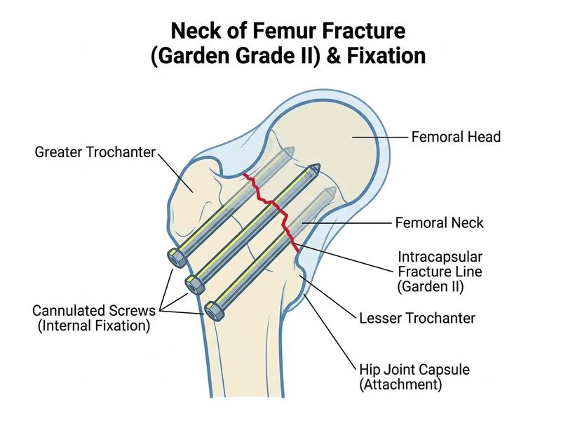 Neck of Femur Fracture diagram