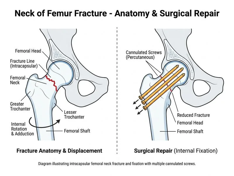 Neck of Femur Fracture diagram
