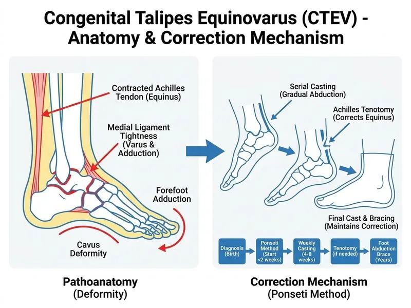 Congenital Talipes Equinovarus (CTEV) diagram