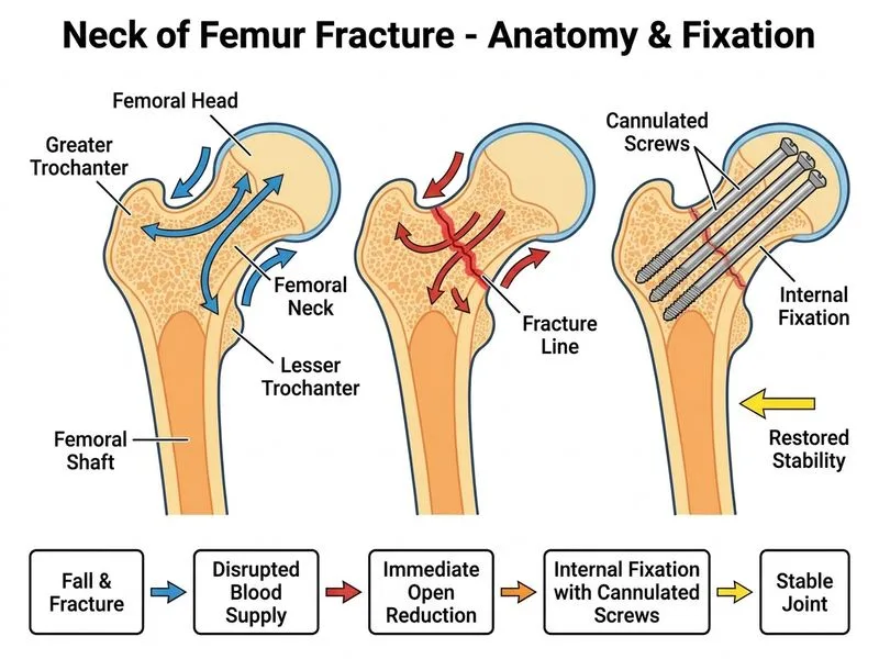 Neck of Femur Fracture diagram