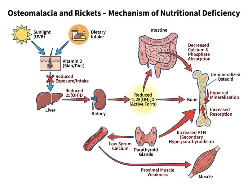 Osteomalacia and Rickets diagram