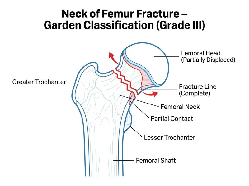 Neck of Femur Fracture diagram