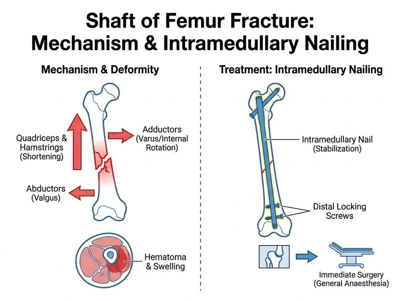 Shaft of Femur Fracture diagram