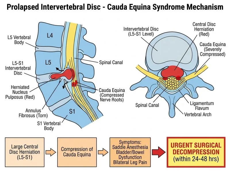 Prolapsed Intervertebral Disc diagram