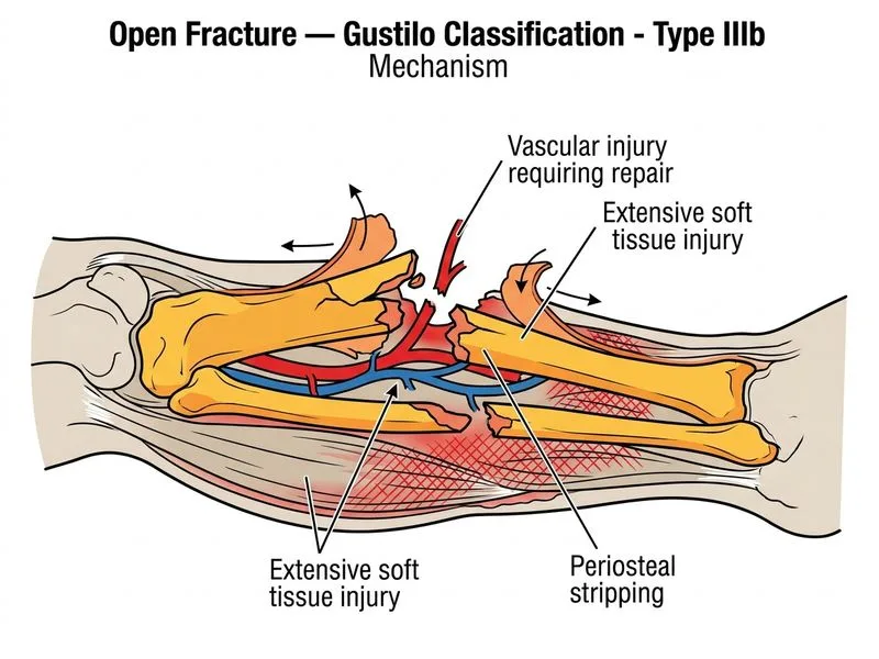 Open Fracture — Gustilo Classification diagram