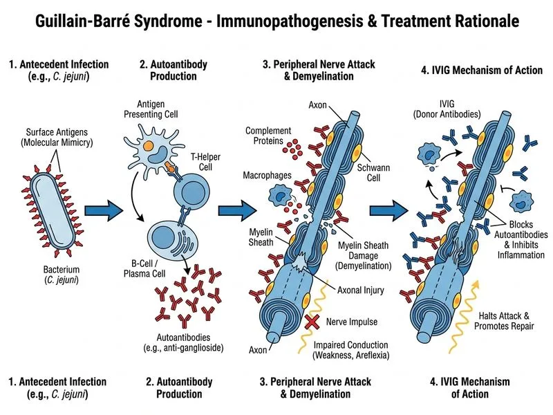 Guillain-Barré Syndrome diagram