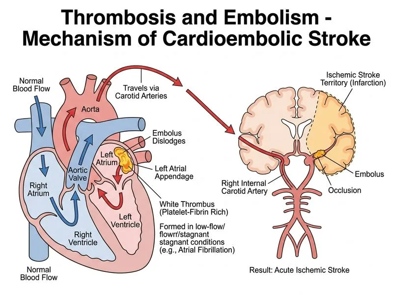 Thrombosis and Embolism diagram