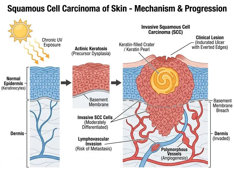 Squamous Cell Carcinoma of Skin diagram