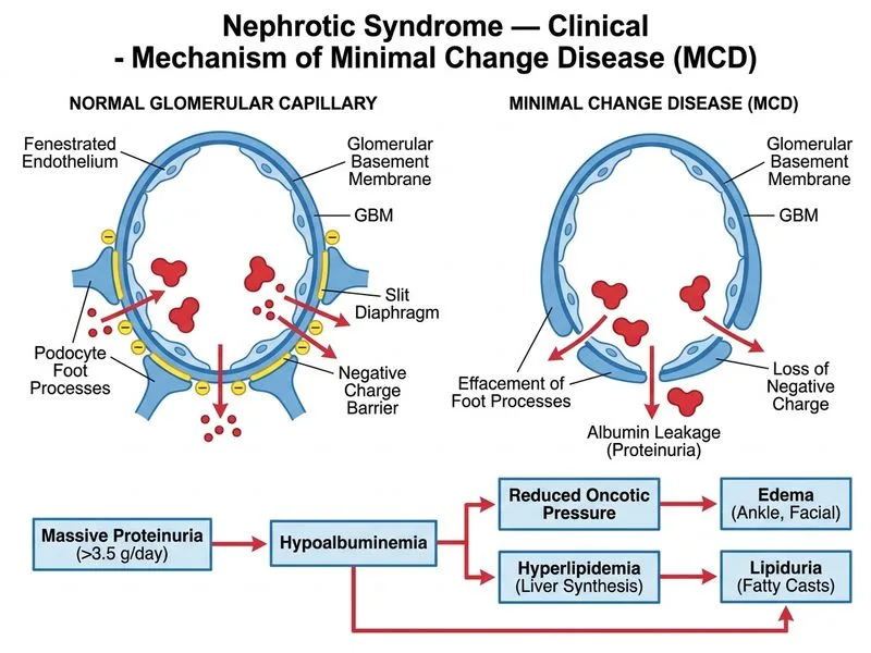 Nephrotic Syndrome — Clinical diagram