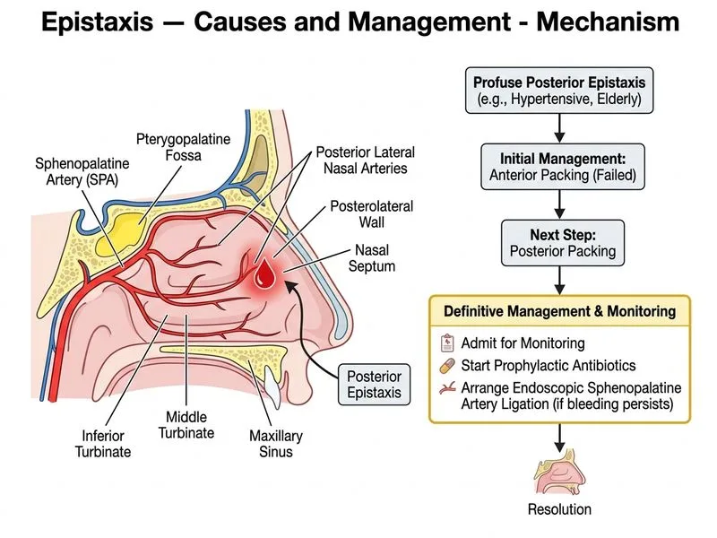 Epistaxis — Causes and Management diagram