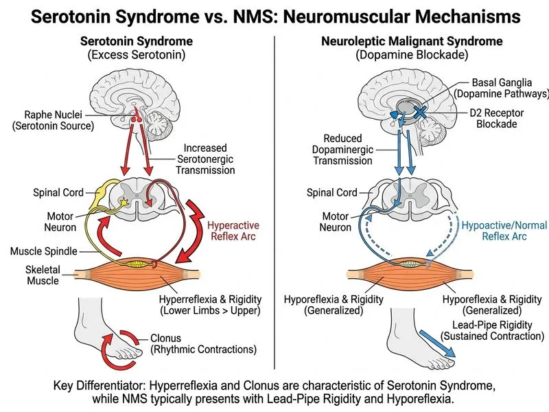 Serotonin Syndrome and NMS diagram
