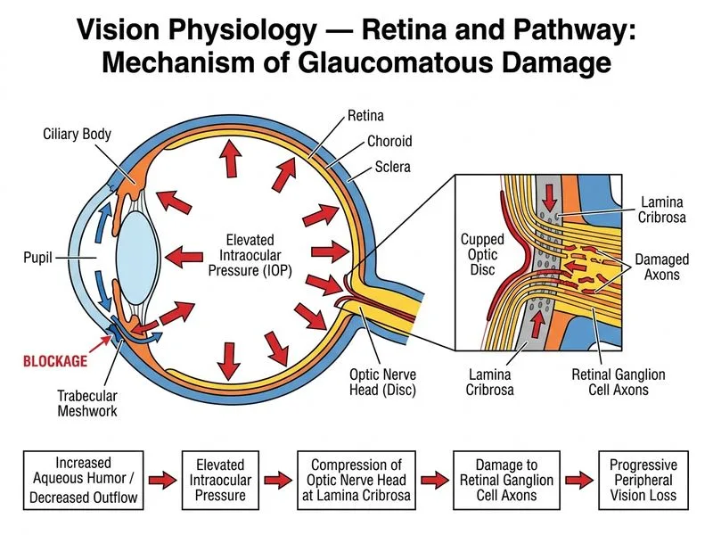 Vision Physiology — Retina and Pathway diagram