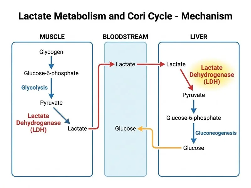 Lactate Metabolism and Cori Cycle diagram