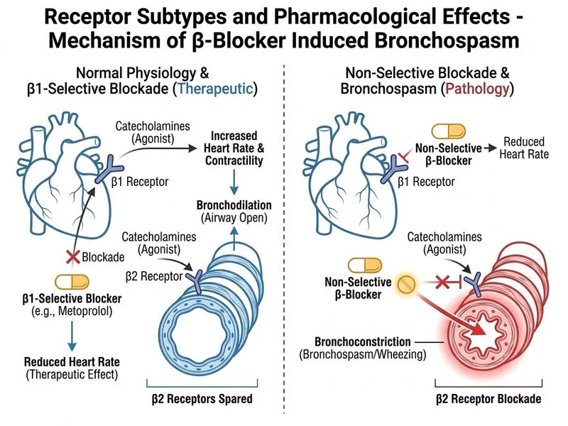 Receptor Subtypes and Pharmacological Effects diagram