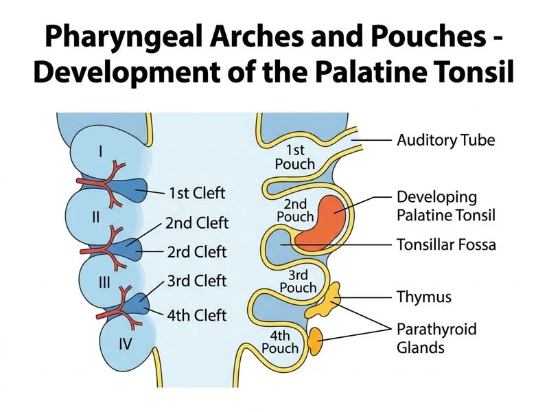 Pharyngeal Arches and Pouches diagram