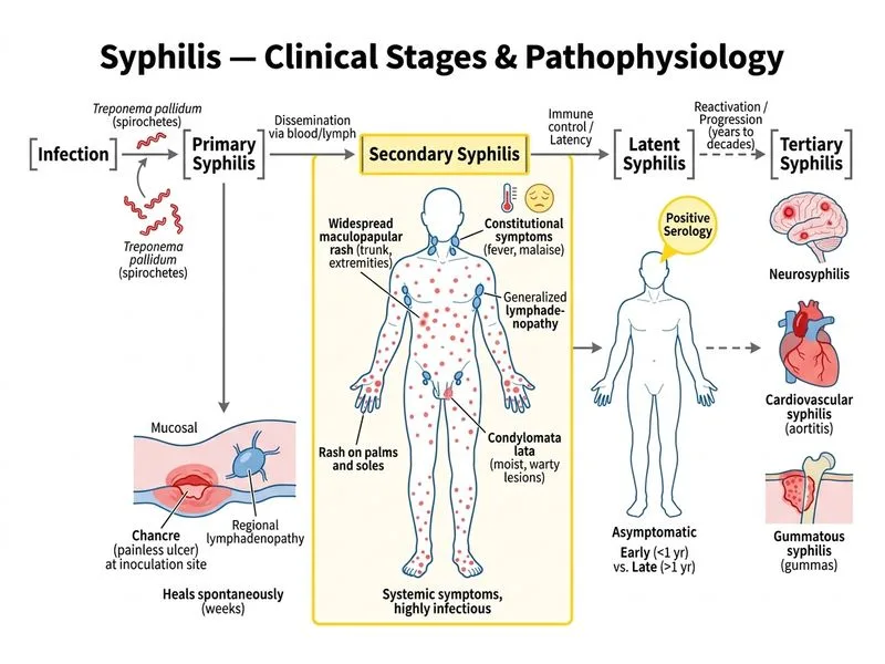 Syphilis — Clinical Stages diagram