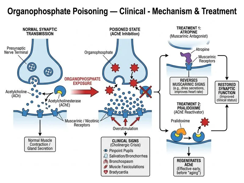 Organophosphate Poisoning — Clinical diagram