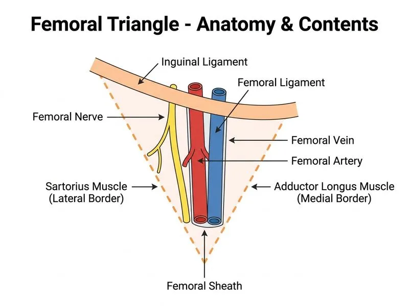 Femoral Triangle diagram