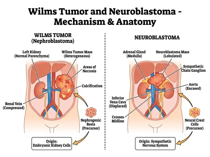 Wilms Tumor and Neuroblastoma diagram
