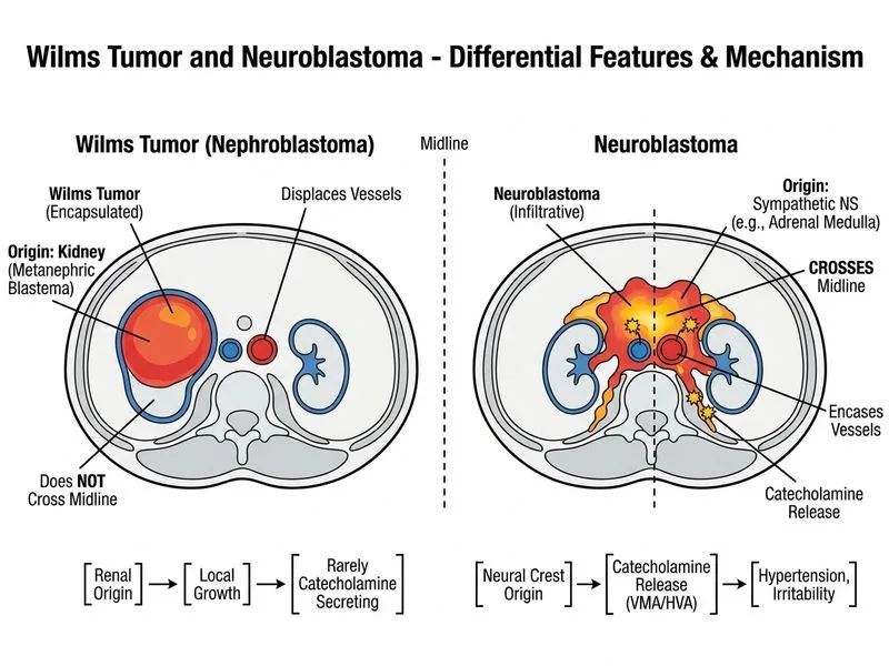 Wilms Tumor and Neuroblastoma diagram