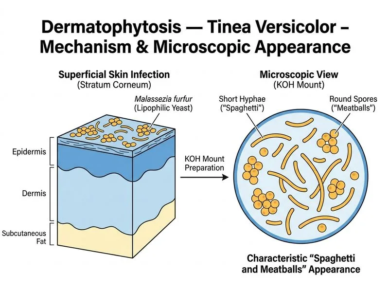 Dermatophytosis — Tinea diagram
