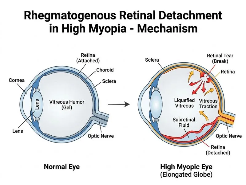 Retinal Detachment diagram
