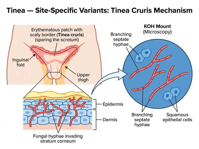 Tinea — Site-Specific Variants diagram