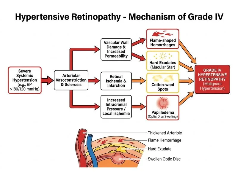 Hypertensive Retinopathy diagram
