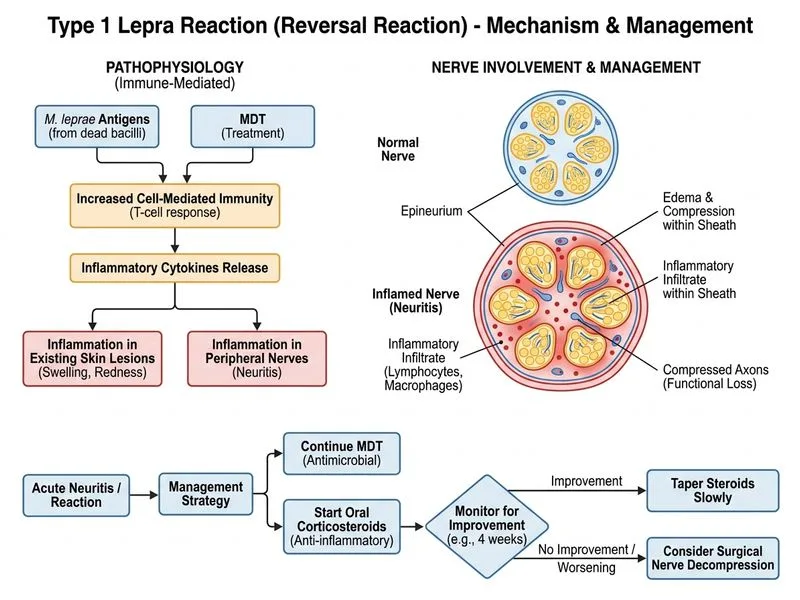 Lepra Reactions diagram