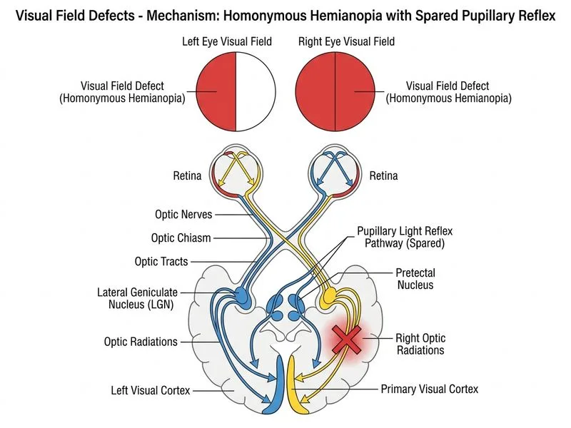 Visual Field Defects diagram