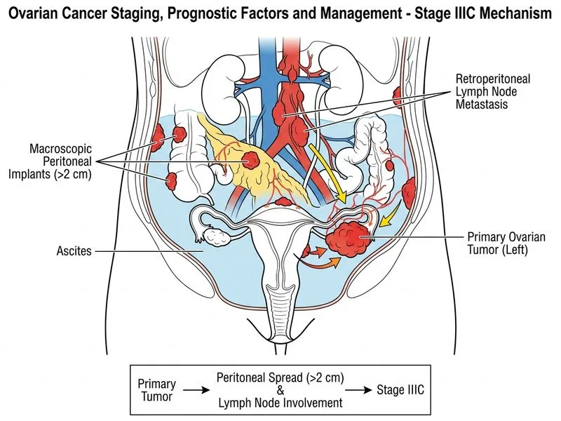 Ovarian Cancer Staging, Prognostic Factors and Management diagram