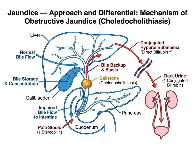 Jaundice — Approach and Differential diagram