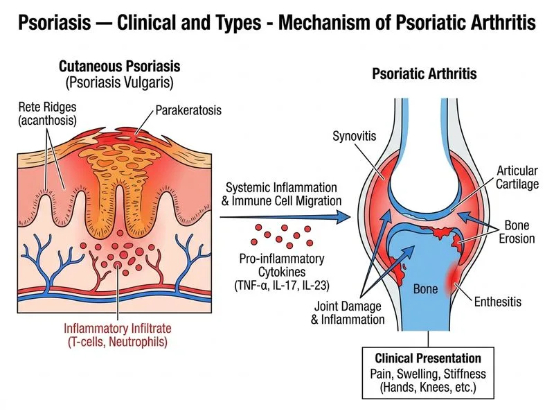 Psoriasis — Clinical and Types diagram