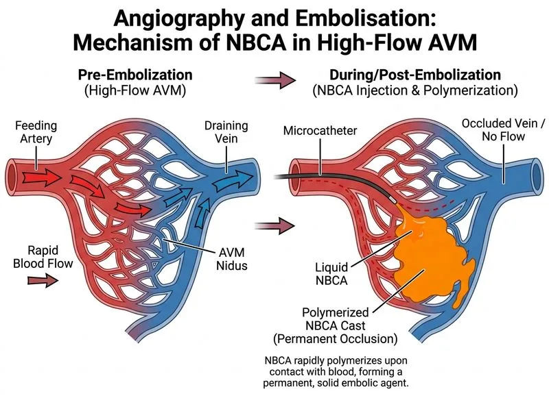 Angiography and Embolisation diagram