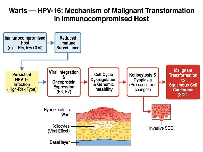Warts — HPV diagram