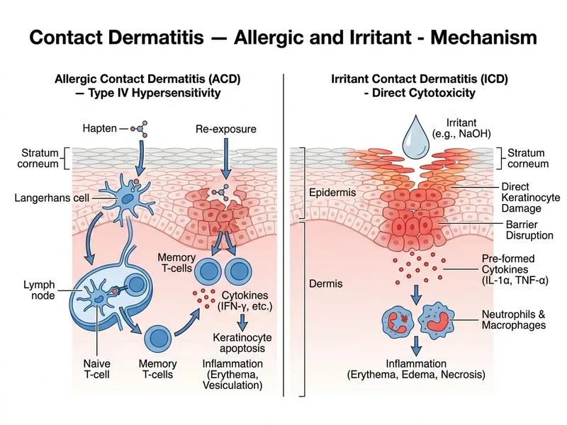 Contact Dermatitis — Allergic and Irritant diagram