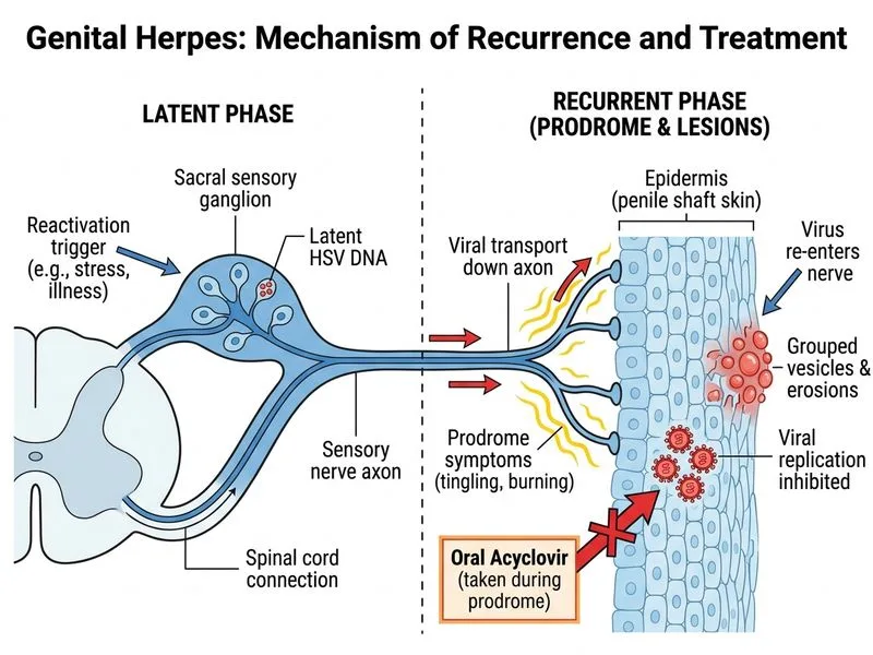 Genital Herpes diagram