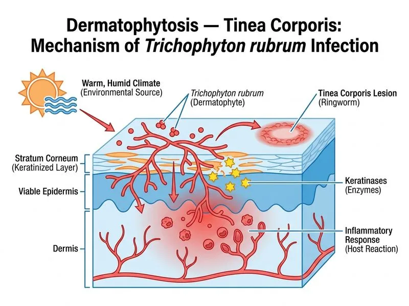 Dermatophytosis — Tinea diagram