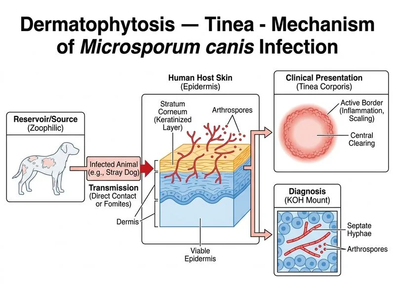 Dermatophytosis — Tinea diagram